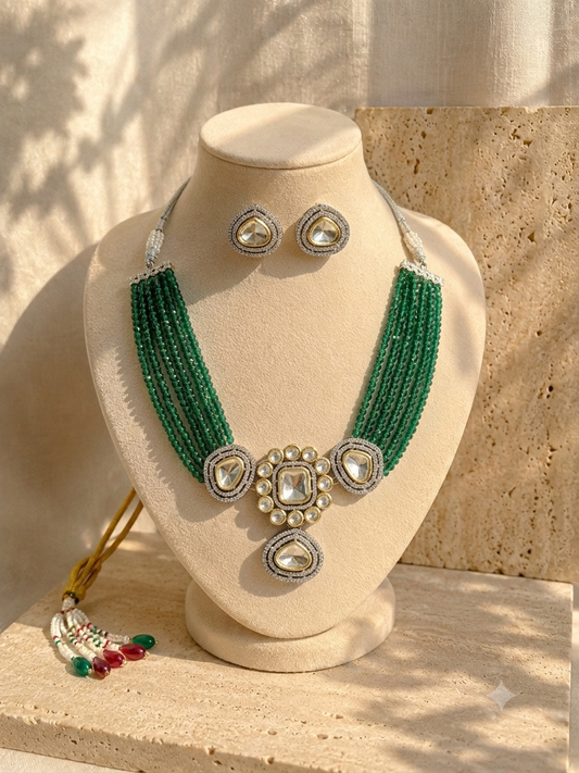 EVERGREEN MOISSANITE GOLD PLATED NECKLACE