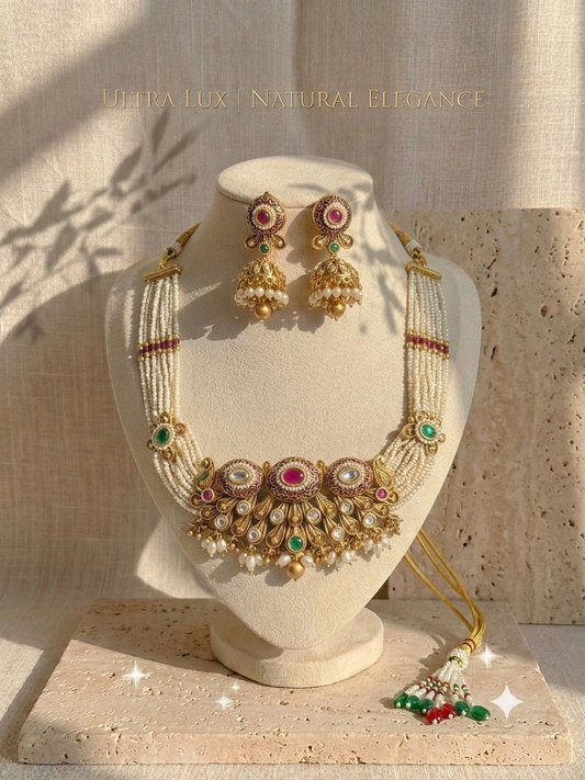 ANTIQUE KUNDAN GOLD PLATED NECKLACE