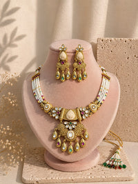 Rajsi Heritage Kundan Pendant Necklace Set