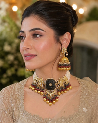 Noir Rajwadi Kundan Statement Necklace