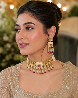 ANTIQUE GOLD PLATED NECKLACE