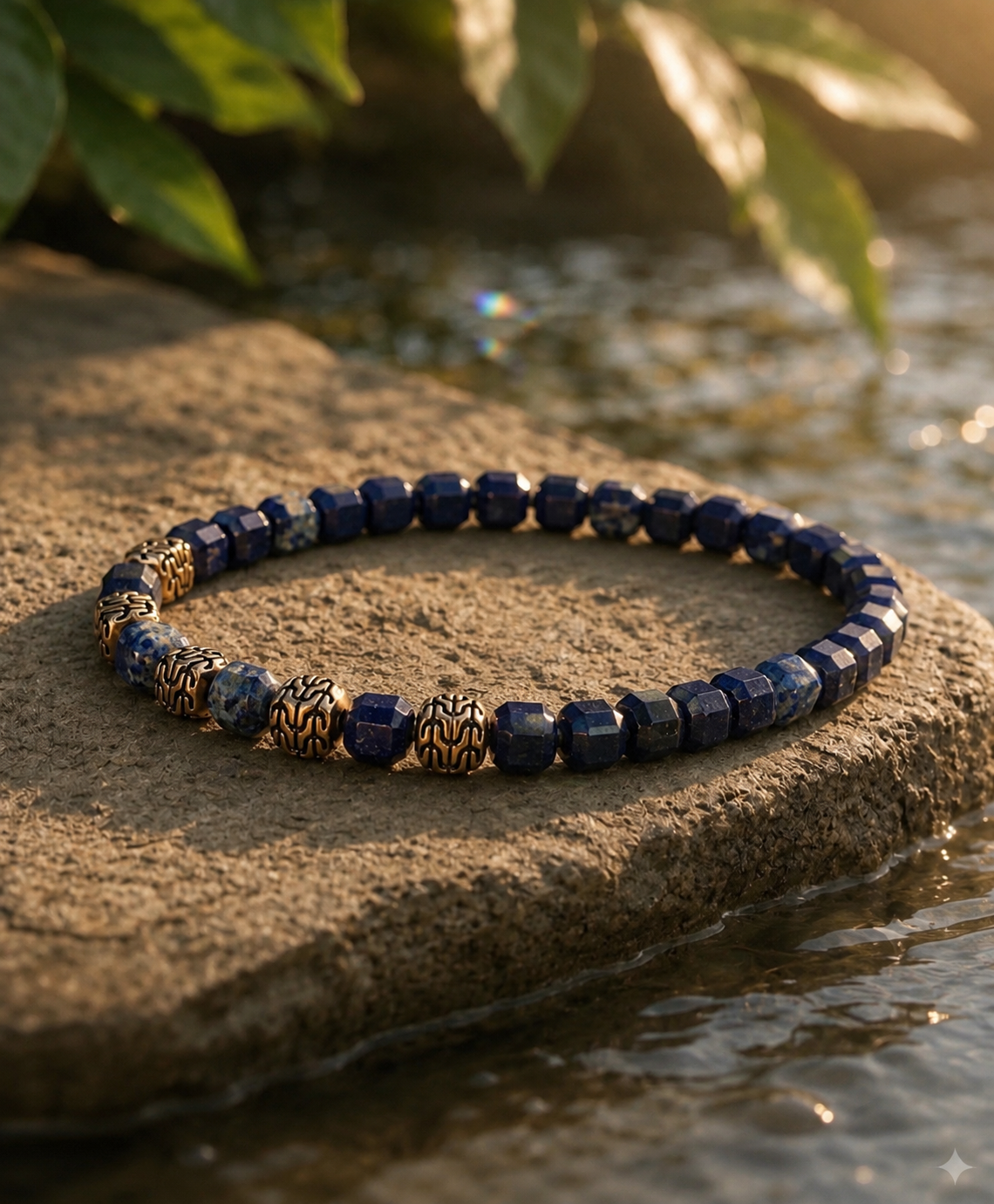 NATURAL LAPIS LAZULI STONE BRACELET