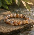 Earth-Tone Fire Agate Bead Bracelet