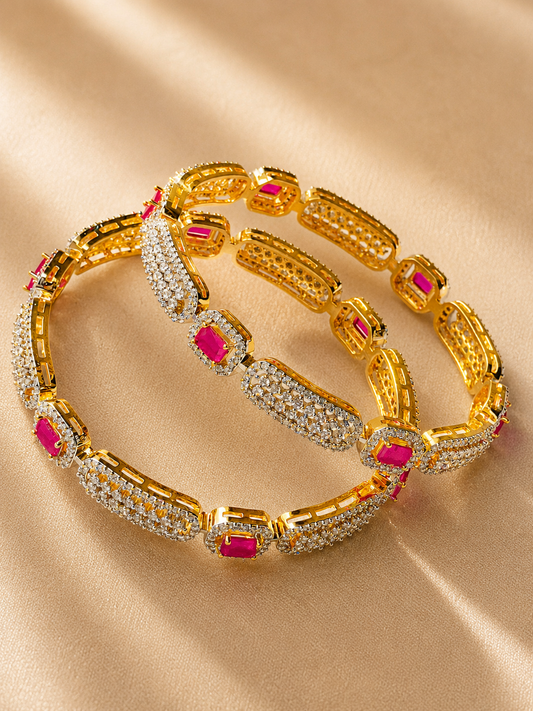 ANTIQUE RUBY ZIRCON BANGLES