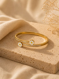 FLOWER 18k GOLD PLATED BRACELET