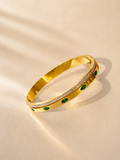 EMERALD 18K GOLD PLATED ANTI TARNISH BRACELET