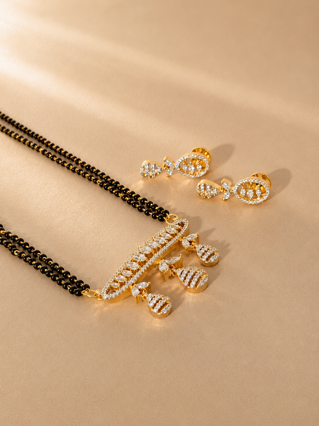 CZ MICRO GOLD PLATED MANGAL SUTRA