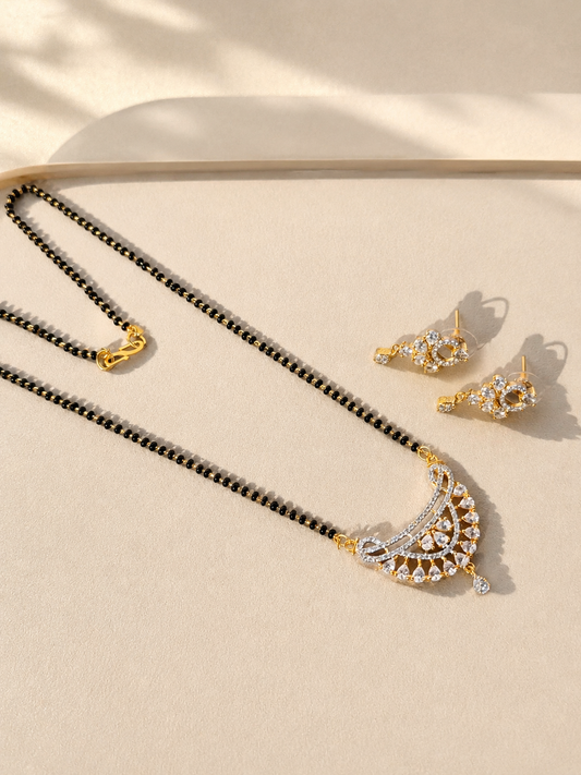 CZ MICRO GOLD PLATED MANGAL SUTRA