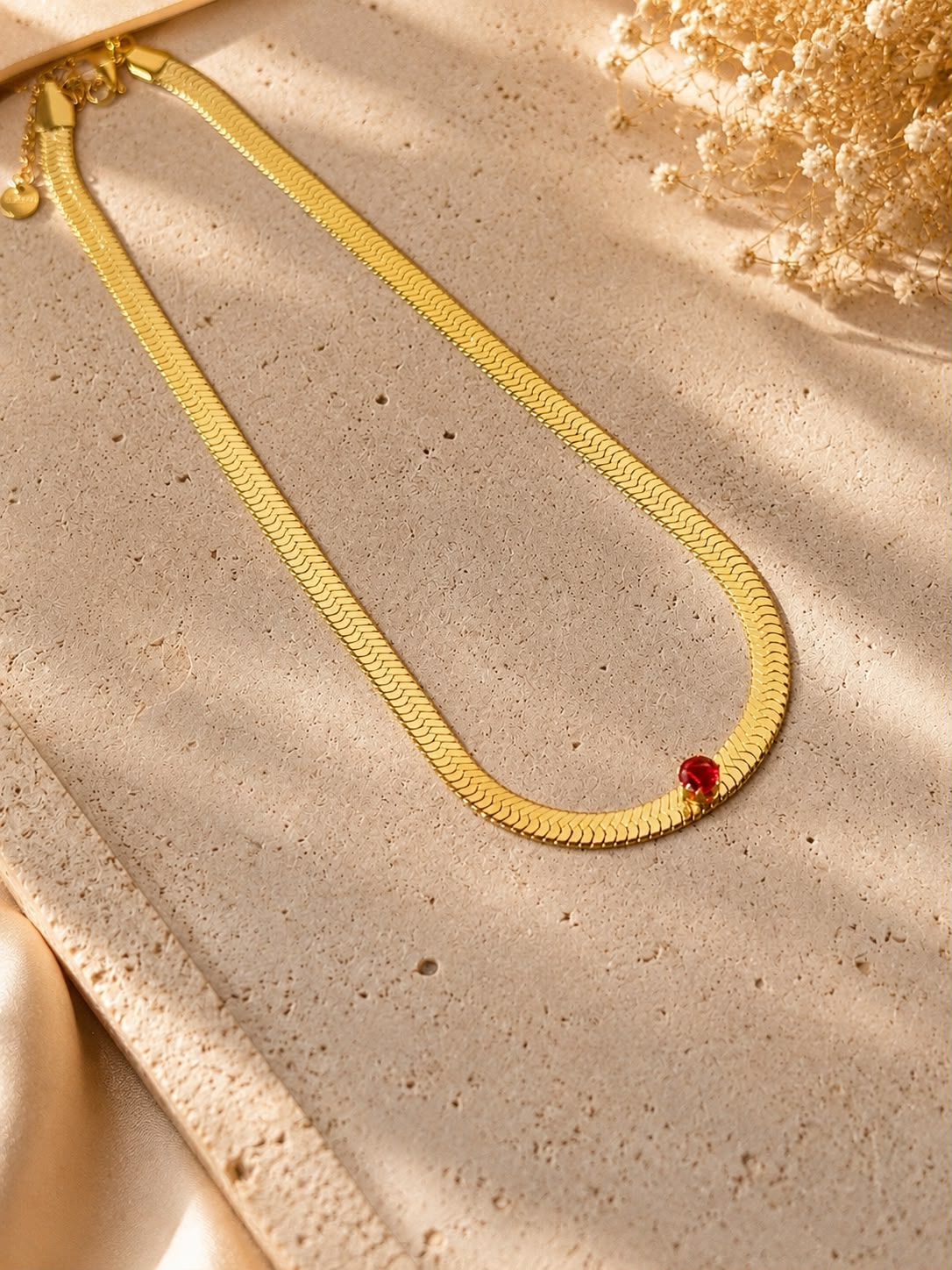 18K BOLD RUBY GOLD PLATED CHAIN