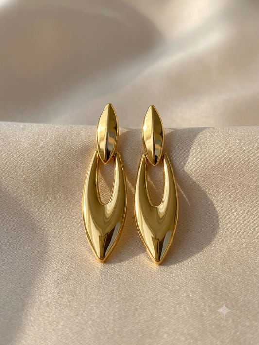 18K GOLD PLATED ANTI TARNISH DROP EARRINGS
