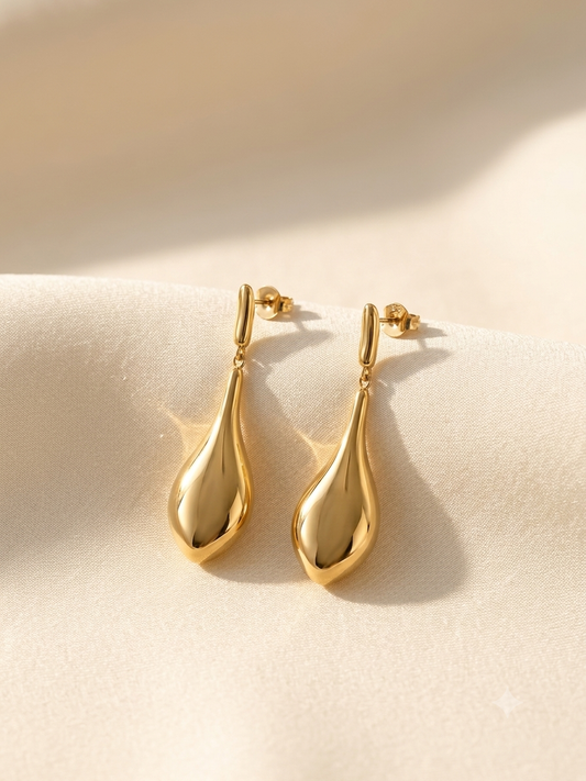 18K GOLD PLATED ANTI TARNISH DROP EARRINGS
