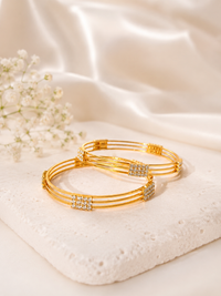 MICRO GOLD PLATED ZIRCON BANGLES