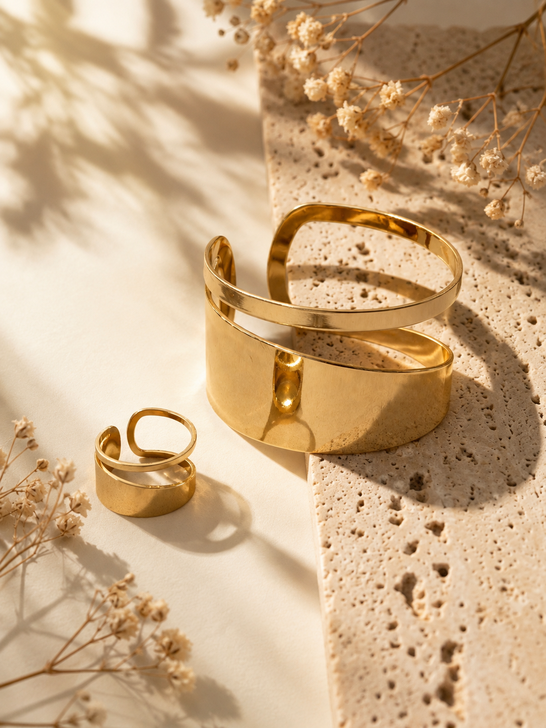 BOLD 18K BRACELET & RING COMBO