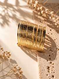WIDE OPEN 18k BANGLE CUFF BRACELET