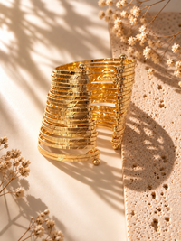 WIDE OPEN 18k BANGLE CUFF BRACELET