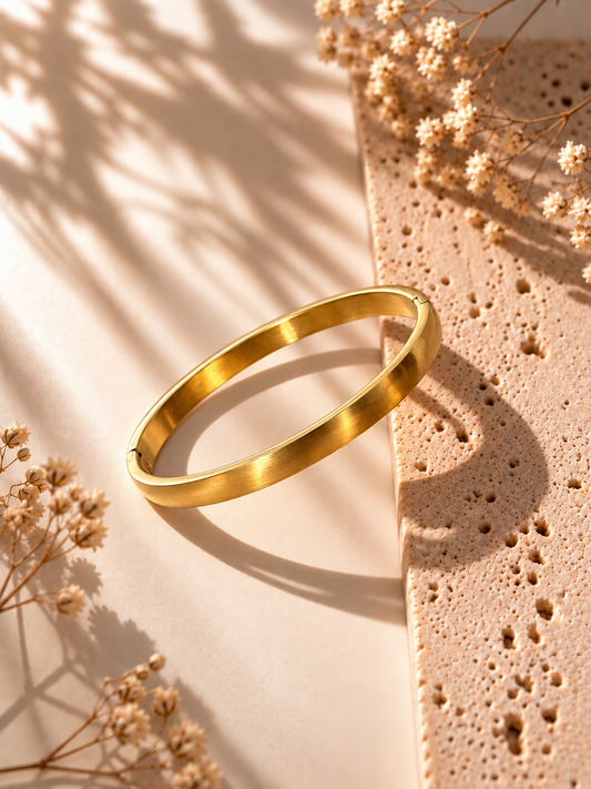PLAIN 18k GOLD PLATED BRACELET