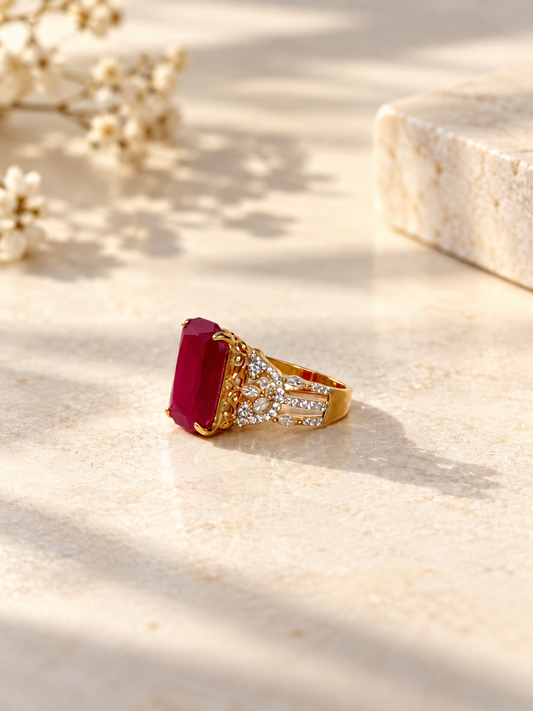 Raktima Raj Regal Crimson Statement Ring