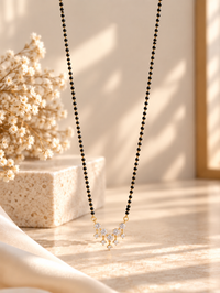 Celeste Black Bead CZ Mangalsutra