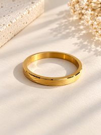 MENS 22K GOLD PLATED ANTI TARNISH KADA - 8 MM