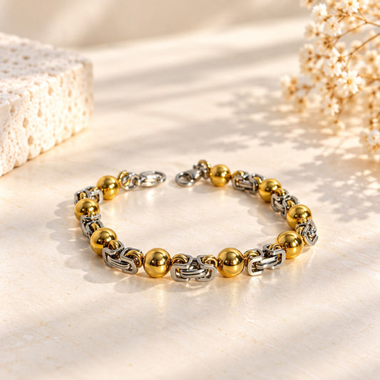 DUAL TONE ROYAL LINK BRACELET