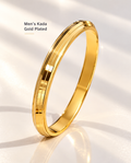 MENS 22K GOLD PLATED ANTI TARNISH KADA - 8 MM