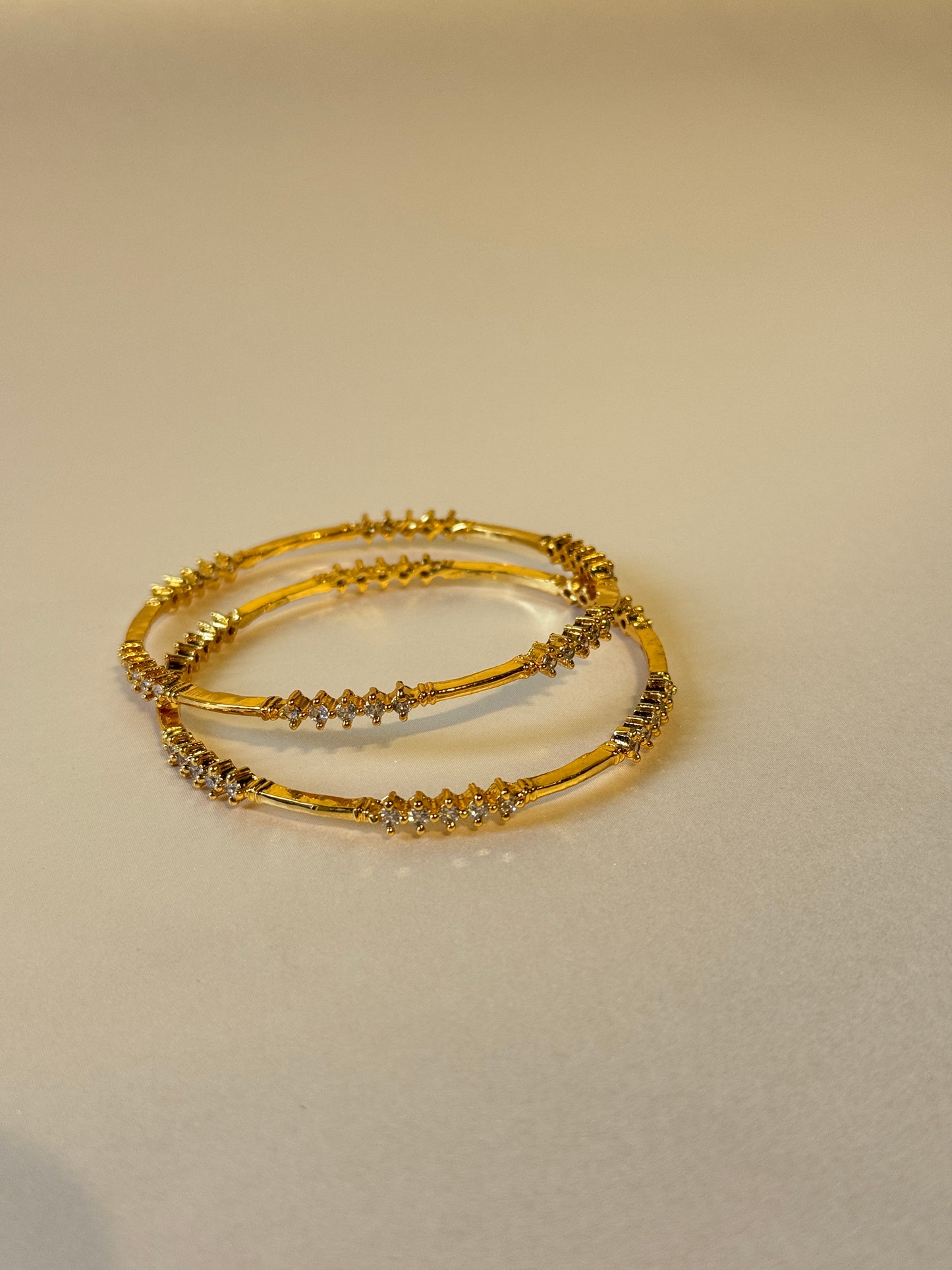 ZIRCON MICRO GOLD PLATED ANTI TARNISH BANGLES