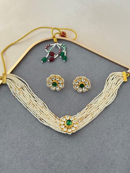 PAACHI KUNDAN EMERALD CHOKER
