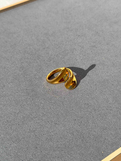 18K GOLD PLATED ADJUSTABLE RING