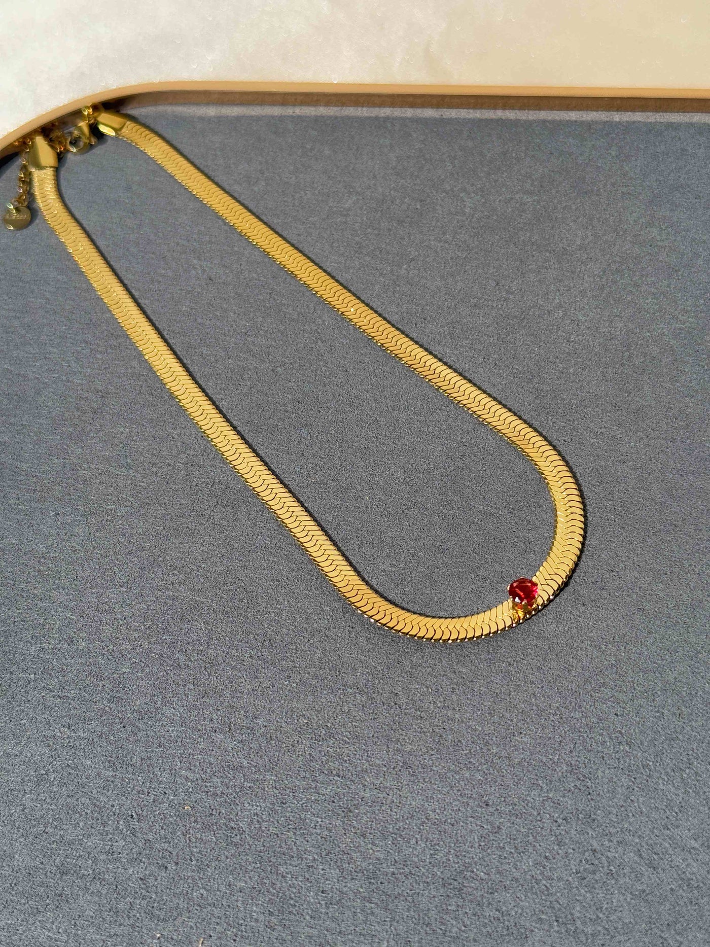 18K BOLD RUBY GOLD PLATED CHAIN