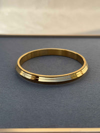 MENS 22K GOLD PLATED ANTI TARNISH KADA - 8 MM
