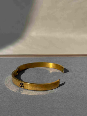 OM GOLD PLATED MENS KADA