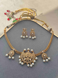 ANTIQUE GOLD PLATED CHOKER