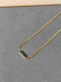 18K BOLD EMERALD GOLD PLATED CHAIN