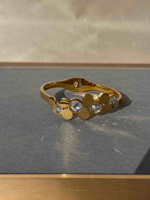 LUXURY 18k GOLD PLATED ANTI-TARNISH DIAMOND BARCELET