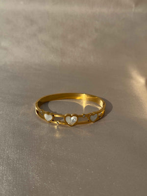HEART 18K GOLD PLATED ANTI TARNISH BRACELET