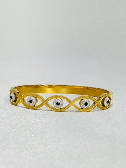 EVIL EYE 18K GOLD PLATED ANTI TARNISH BRACELET