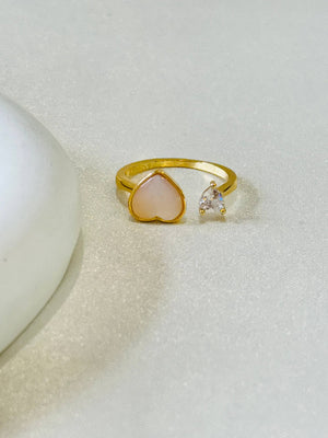 ADJUSTABLE 18K GOLD PLATED ANTI TARNISH RING