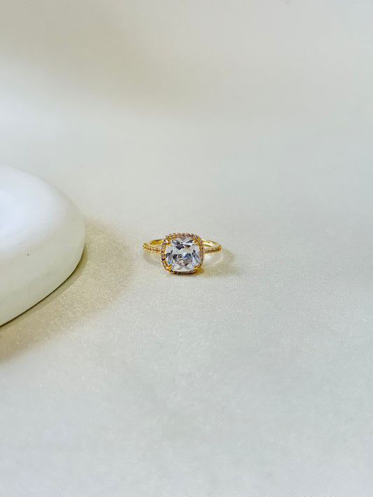 ADJUSTABLE 18K GOLD PLATED ANTI TARNISH RING