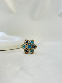ANTIQUE GOLD PLATED ADJUSTABLE COCKTAIL RING