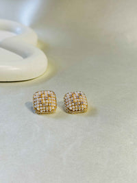 18k GOLD PLATED CZ DIAMOND EARRINGS