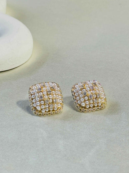 18k GOLD PLATED CZ DIAMOND EARRINGS
