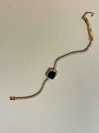 GOLD PLATED 18K EMERALD BRACELET