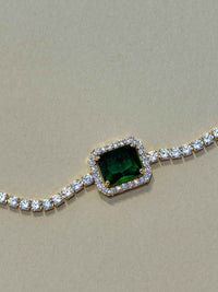 GOLD PLATED 18K EMERALD BRACELET