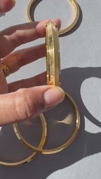 MENS 22K GOLD PLATED ANTI TARNISH KADA - 8 MM