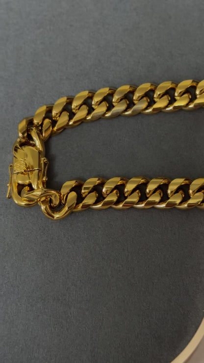 LUXE CUBAN GOLD PLATED LINK CHAIN - 15 MM